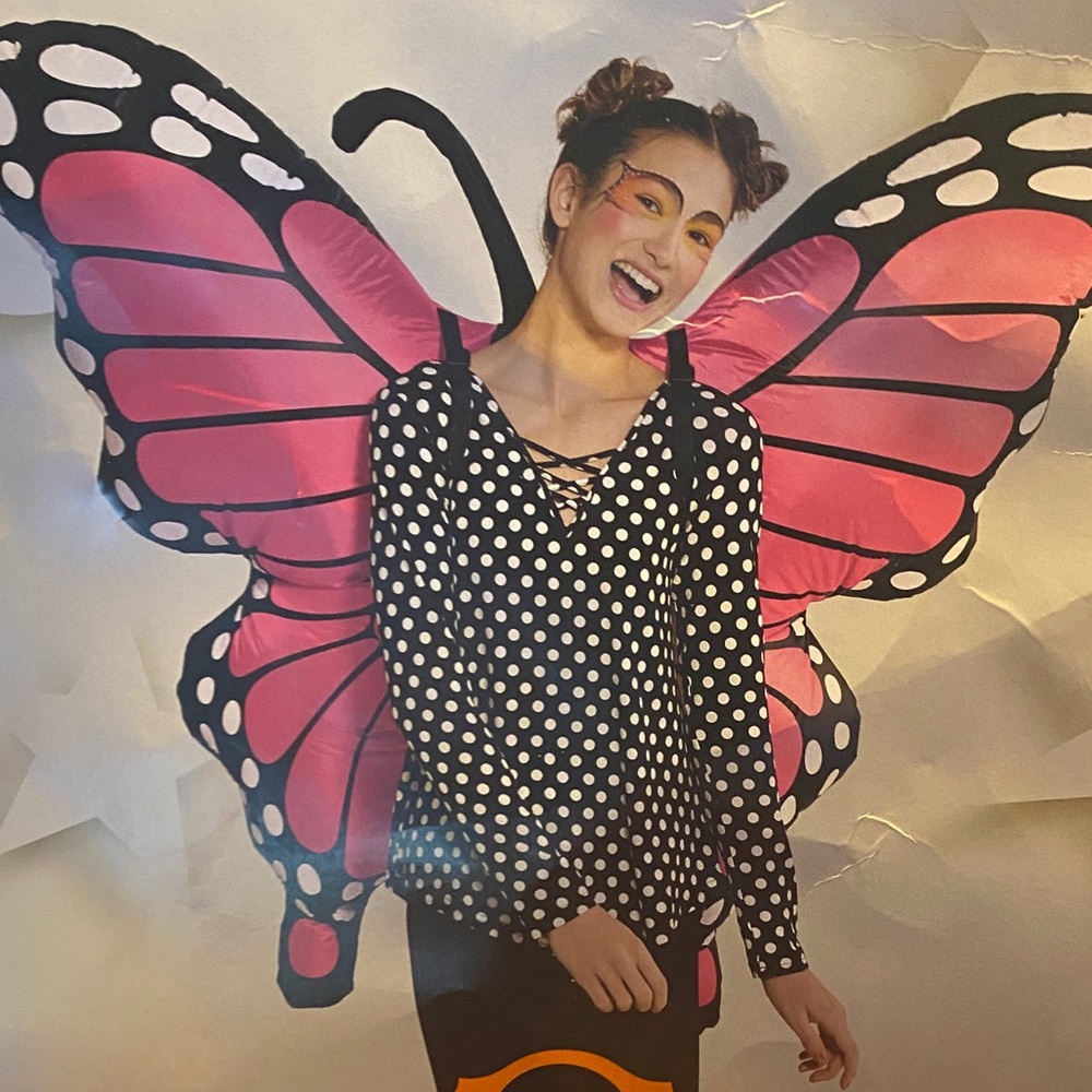 Kids, Pink Butterfly inflatable wings - Picture 1 of 4